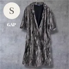 ギャップ GAP チュニック カシュクール 半袖 総柄 S オールインワン 黒系のサムネイル