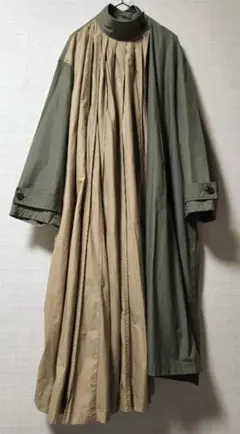 CLANEクラネプリーツコート変形 TWO COLOR PLEATS COAT
