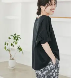 仁村紗和さん着用 UR TECH サマシェアタックスリーブプルオーバー　ブラック