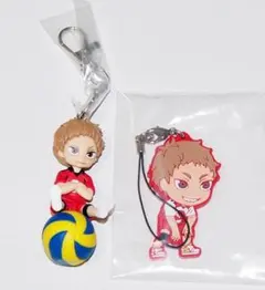 ■ハイキュー!! 夜久衛輔 プチっとのりマス・ラバーストラップ　2点セット