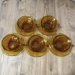 ADELEX アデレックス カップ&ソーサー5客セット昭和レトロ