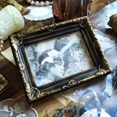 クリスマス 天使達のヴィクトリアン フレームアレンジ④アンティーク エンジェル