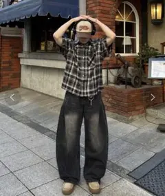 ADAMASTE retro check shirt -レトロチェックシャ完売品