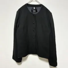 VAMA　日本製　セレモニー　ノーカラージャケット　黒　秋冬