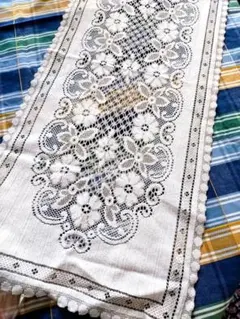 レース、横長テーブルクロス