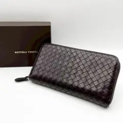 BOTTEGA VENETA イントレチャート 長財布 ラウンドジップ