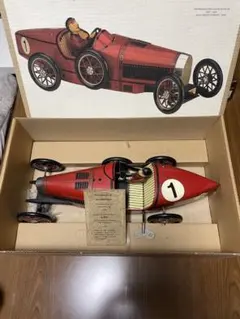 増田屋【ロマンティックカー赤ハンドル折 動作不良】tinブリキtoy car箱付 増田屋【ロマンティックカー赤ハンドル折 動作不良】tinブリキtoy car