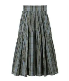 リリーブラウン　レースアップタフタスカートLILY BROWN チェックスカート