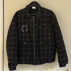 Wish Forever チェック ダックジャケット｜ウール調｜裾ドローコード