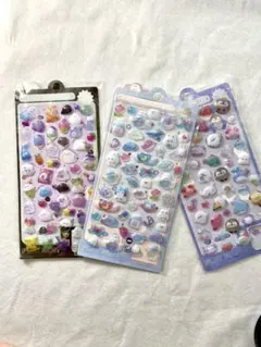 【24時間以内に発送】 3Dかわいいキャラクターシールセット（3パック）