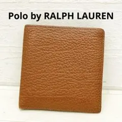 ゆ167★ Polo by RALPH LAUREN レザー 折り財布 ベージュ
