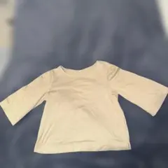 UNIQLOベージュ 五分袖 カットソー Mサイズ
