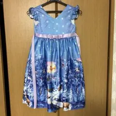 クリスマスワンピース 120cm 青のサムネイル