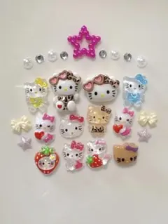ネイルパーツ　キティ　12個 おまけパーツ付き