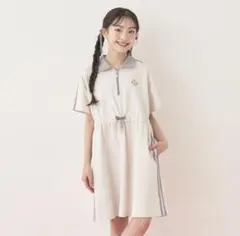 メゾピアノジュニア　サイドラインワンピース　S(140) アイボリー