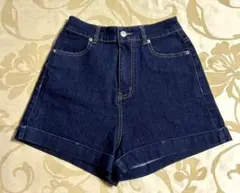 インディゴ　デニムショートパンツ