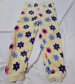 フリース花柄子供パジャマ　ズボン　120サイズ
