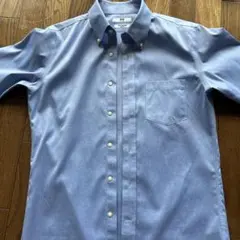 UNIQLO スーパーノンアイロン スリムフィット M ブルー