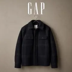GAP ウールジャケット Lサイズ 濃紺チェック 2000 米国GAP名作アウタ