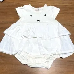 petit main ミッフィーフリル付きロンパース 70 プティマイン　半袖