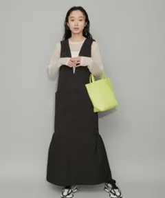 【お値下げ済み】ADAM ET ROPE' Vネックギャザーワンピース