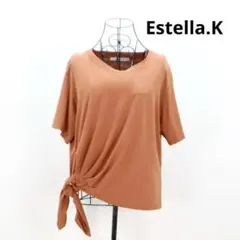 HR1412 Estella.K エステラケー サイドリボン 半袖 カットソーのサムネイル