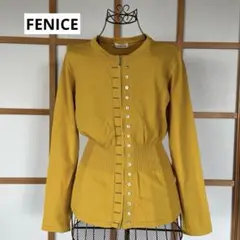 美品　フェニーチェ　レディース　洗える　ニット　カーディガン　トップス　長袖　M