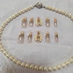 パール装飾 ネイルチップセット