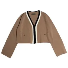 ショートジャケット ノーカラージャケット