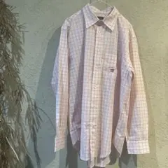 Henry Cottons チェック柄 長袖シャツ 43 ピンク系　ボタンダウン
