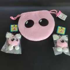 ピンクポーチとぬいぐるみセット　春高バレー　バボちゃんのサムネイル