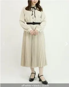 プリーツ ロングワンピース