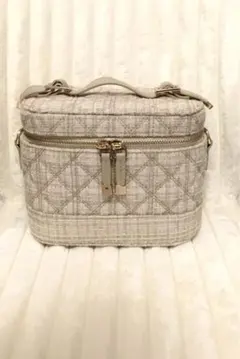 RANDA チェーンショルダー　キルティング2wayバニティバッグ　ツイード