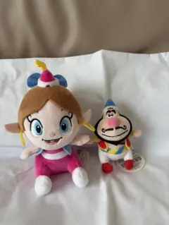 アクビちゃんぬいぐるみ＆ハクション大魔王ぬいぐるみキーホルダー　セット