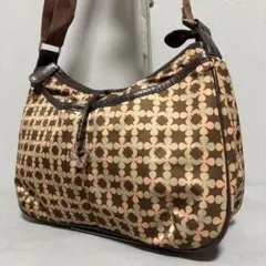 美品✨marie claire ショルダーバッグ ナイロン 総ブラウン