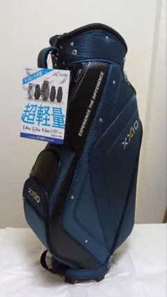 【新品】 キャディバッグ XXIO ネイビーチドリ柄 9.5型 超軽量のサムネイル