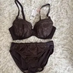 新品AMO'S STYLE ダークブラウン ブラジャーショーツセット