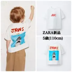完売品 ZARA ジョーズイラストTシャツ5歳(110cm)新品タグ付きのサムネイル