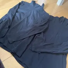 UNIQLO ブラック 長袖ハイネックシャツ S