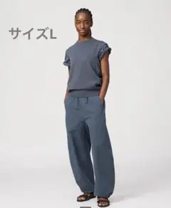 ユニクロUイージーカーブパンツ ダークグレー