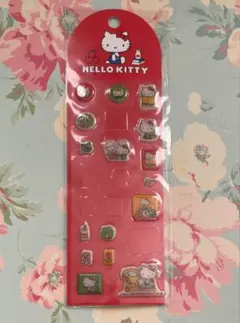 レア サンリオ ハローキティ ラメ入り プックリ シール 当時物 平成レトロ