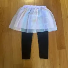チュールスカート付き裏起毛レギンス　スカッツ
