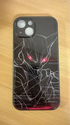 iPhone用ソフトケース 黒と紫デザイン