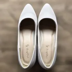 RagOut ホワイト ポインテッドトゥパンプス