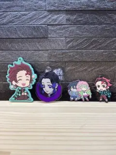 【鬼滅の刃】アクリル&ラバーキーホルダー 4個セット❗️