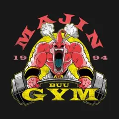 【Tシャツ】　MAJIN GYM　魔人ブウ　ゴールドジム　ブラック　XL