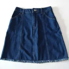 デニムミニスカート Mサイズ フリンジ裾