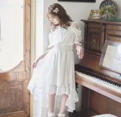 LIZLISA フルールフィッシュテールワンピース ホワイト 量産型 地雷系