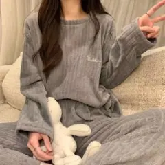 【お買い得】パジャマ レディース 長袖 上下あったか 冬 フリース フリーサイズ