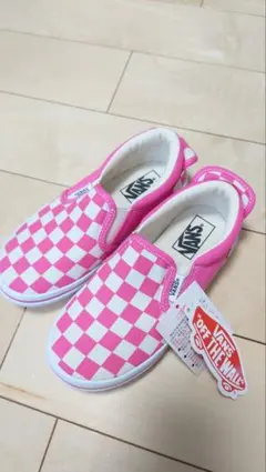 新品未使用　VANS スリッポン　19cm ピンク